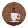 thumbnail image 1 of Xecao Coffee Cafe Cup Pattern Christmas Tree Skirt Holiday Part Decorations for Christmas Tree, Farmhouse Christmas Decor Xmas Holiday Home Party Decorations-48", 1 of 6