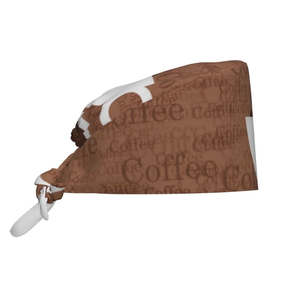 Xecao Coffee Cafe Cup Print Men Women Adjustable Working Cap with Button Unisex Hats Sweatband