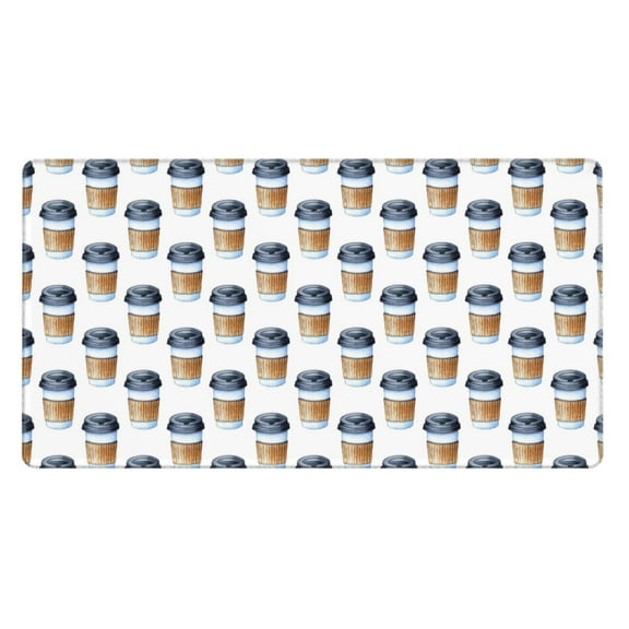 Xecao Coffee To Go Pattern for Waterproof Mouse Pad - Extended Contour Mouse Mat, Large Gaming Mousepad Laptop Keyboard Mat with Non-Slip Rubber Base