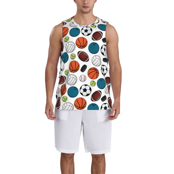 Xecao Color Balls print basketball shirt for both men and women, a unisex basketball jersey perfect for theme parties-3X-Large