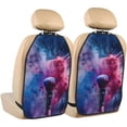 thumbnail image 1 of Xecao Color Explosion Makeup Brush Pattern Car Seat Back Protector 2 Pack Large Capacity Pocket, Kick Mats Back Seat Protector, 1 of 8