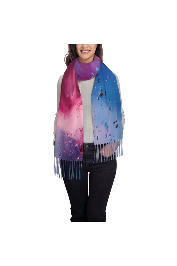 Color Explosion Makeup Brush Pattern Womens Winter Scarf Fall Scarf Oversized Large Scarf for Women Warm Shawl Wrap
