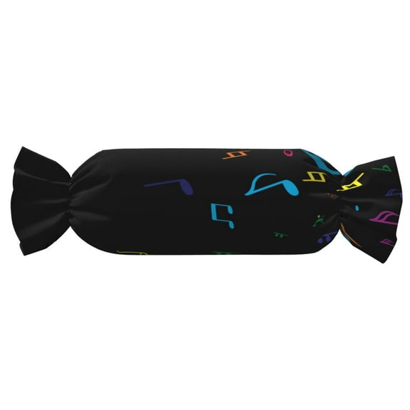 Xecao Color Musical Notes Print+Candy-Inspired Plush Pillow for Men Women Suitable for Beds, Sofas, Game Rooms Drawstring Closure