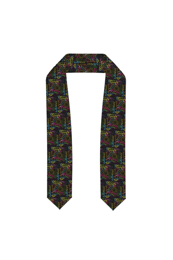 Color Summer Print Graduation Shawl Stole Honor Stole Adult 72" Academic Commencements