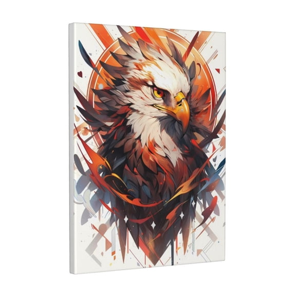 Xecao Colorful Abstract Eagle for Ready-to-Hang Canvas Art 12x16 Inches - Waterproof HD Print Solid Wood Frame for Gifting,Vertical