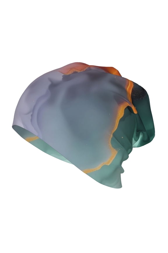Colorful Abstract Waves Print Beanie Hat Toddler Girls Boys, Baby Hats Winter Warm Knitted Thermal, Kids Winter Caps