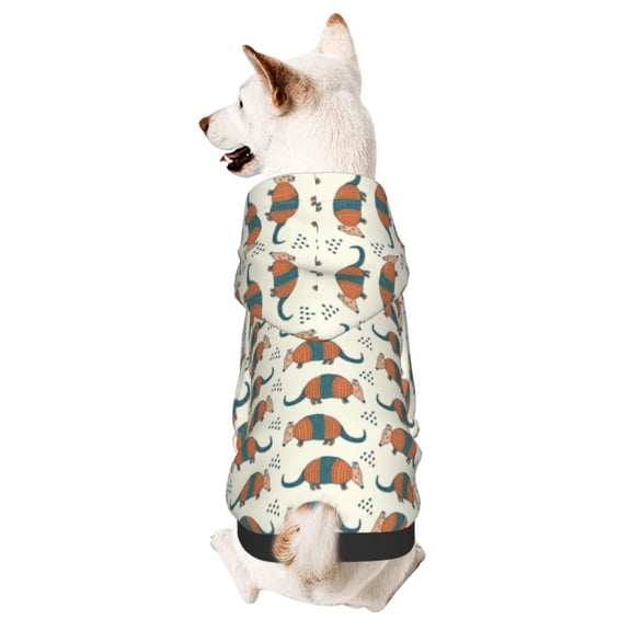 Xecao Colorful Armadillos Pattern Sweatshirts Winter Pet Dog Hoodie Puppy Coat Dog Sweaters Dog Clothes with Hat Dog Clothes Costume Outfit,Small Pets Wear-XX-Large