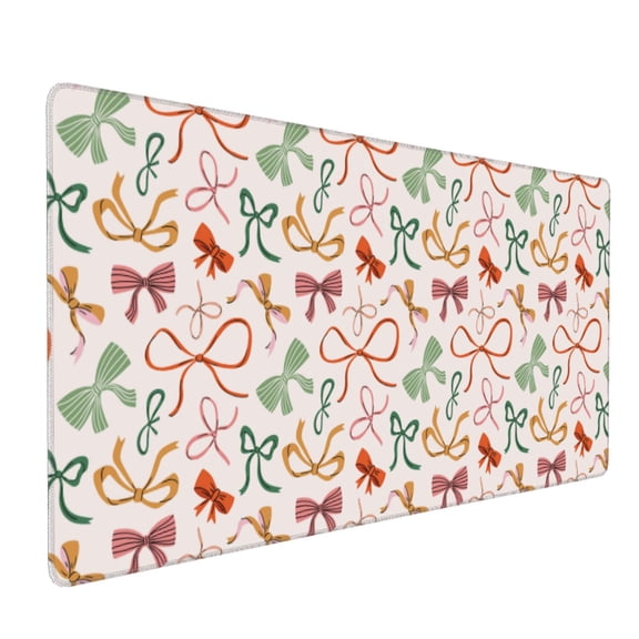 Xecao Colorful Bow Knots Print Large Mouse Pad, 16x35.5in Mousepad, Professional Non-Slip Rubber Base Big Mouse Pad, Mouse Pad for Gaming & Office Full Desk Mouse Pad