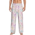 thumbnail image 1 of Xecao Colorful Bunny Men's Straight Lounge Pajama Pants: The Ultimate in Comfortable Sleepwear, 1 of 9