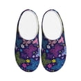thumbnail image 1 of Xecao Colorful Butterflies Print Cotton Slippers Fuzzy Warm Cozy Slippers Non Slip House Slippers For Indoor Outdoor Cotton Slippers House Slippers-13, 1 of 7