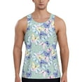 thumbnail image 1 of Xecao Colorful Butterfly Men's Tank Top Workout Quick Dry Sleeveless Gym Jogging Muscle Shirts Summer Swim Beach Tops, 1 of 9