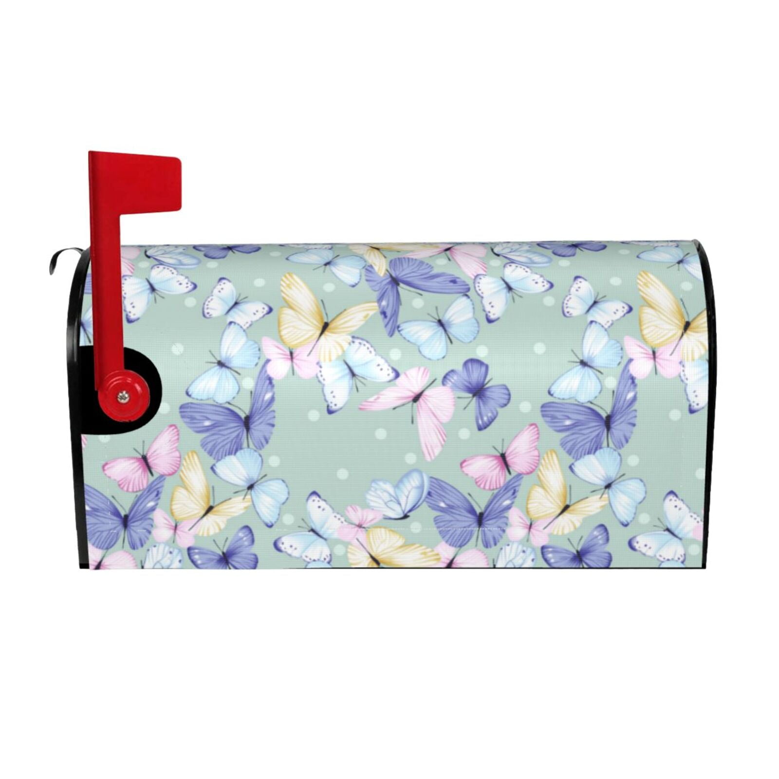 Xecao Colorful Butterfly for Mailbox Cover with Magnetic Strips, Waterproof and Sunscreen, Adds a Decorative Touch to Your Garden Yard.