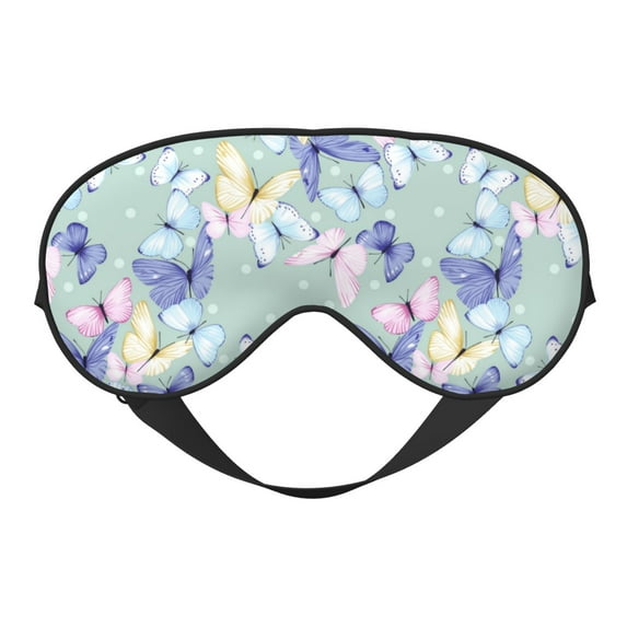 Xecao Colorful Butterfly for Soft Fluffy Sleeping Blindfold, Nap eye cover tailored for the utmost comfort for girls, women, kids, and adults.