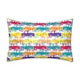 thumbnail image 1 of Xecao Colorful Car Pattern Satin Pillowcases for Hair and Skin, Luxurious and Silky Pillow Cases with Envelope Closure, 20x30 Inches, 1 of 7