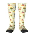 thumbnail image 1 of Xecao Colorful Cartoon Snail Print Compression Socks for Both Men And Women for Running, Travel, Flight, Nurse, 1 of 6