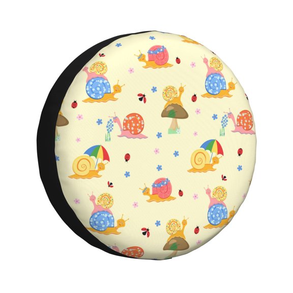 Xecao Colorful Cartoon Snail for Tire Covers,Wheel Tire Cover Waterproof, Dust-Proof, And Universally Fitting for Cars,Trailers, SUVs-16 inch