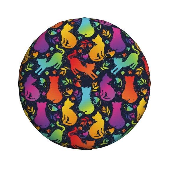 Xecao Colorful Cats for Tire Covers: Waterproof, dust-proof, and universally fitting for trailers, SUVs