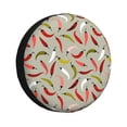 thumbnail image 1 of Xecao Colorful Chili for Tire Covers,Wheel Tire Cover Waterproof, Dust-Proof, And Universally Fitting for Cars,Trailers, SUVs-15 inch, 1 of 6