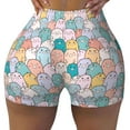 thumbnail image 1 of Xecao Colorful Cute Pig Print Workout Shorts for Women Soft Smooth Gym Yoga Scrunch Active Tennis Workout Running Shorts, 1 of 9