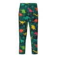 thumbnail image 1 of Xecao Colorful Dinosaurs Print Teenagers' Pajama Pants Long Sleep Pants Soft Elastic Waist Pajama Bottoms Elastic waist with 2 Pockets 5-16 Years-Large, 1 of 6