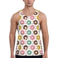 thumbnail image 1 of Xecao Colorful Donuts Men's Tank Top Workout Quick Dry Sleeveless Gym Jogging Muscle Shirts Summer Swim Beach Tops, 1 of 9