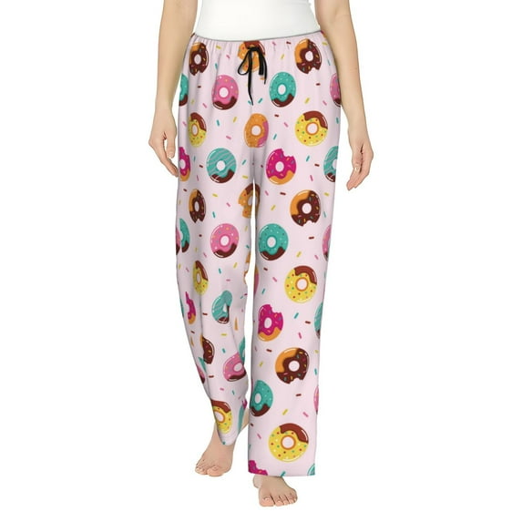 Xecao Colorful Donuts Women's Straight Lounge Pajama Pants: The Epitome of Relaxed Sleepwear