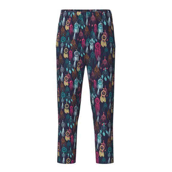 Xecao Colorful Dreamcatcher1 Print Teenagers' Pajama Pants Long Sleep Pants Soft Elastic Waist Pajama Bottoms Elastic waist with 2 Pockets 5-16 Years-XS(5-6)