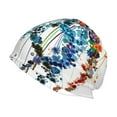 thumbnail image 1 of Xecao Colorful Floral Jellyfish Print Knit Hat,Winter Beanie for Men Women, Beanie Soft Warm Ski Stocking Cuffed Cap, 1 of 7