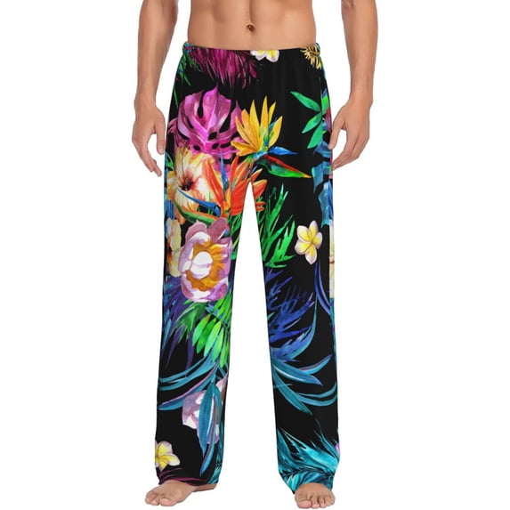 Xecao Colorful Flowers Men's Straight Lounge Pajama Pants: The Ultimate in Comfortable Sleepwear