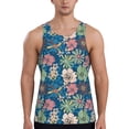 thumbnail image 1 of Xecao Colorful Flowers Men's Tank Top Workout Quick Dry Sleeveless Gym Jogging Muscle Shirts Summer Swim Beach Tops, 1 of 9