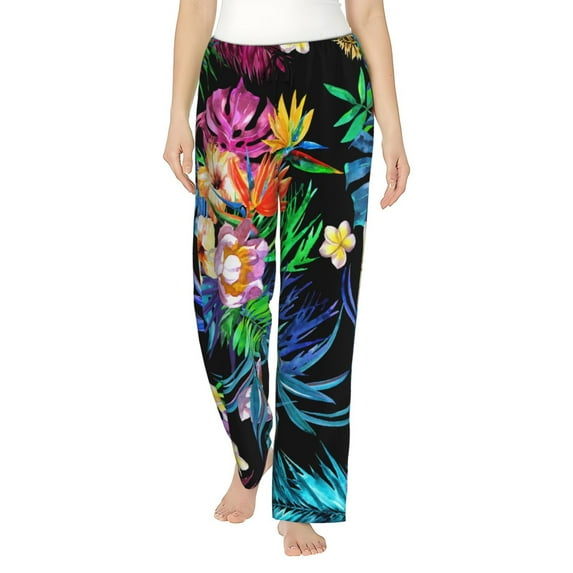 Xecao Colorful Flowers Women's Straight Lounge Pajama Pants: The Epitome of Relaxed Sleepwear