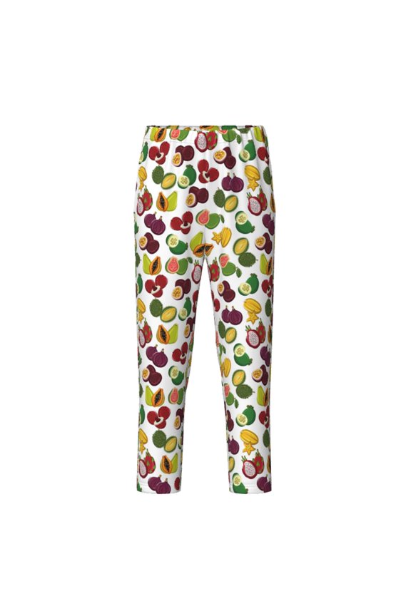 Colorful Fruits Print Teenagers' Pajama Pants Long Sleep Pants Soft Elastic Waist Pajama Bottoms Elastic waist with 2 Pockets 5-16 Years-XS(5-6)