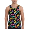thumbnail image 1 of Xecao Colorful Geometric Dog Men's Tank Top Workout Quick Dry Sleeveless Gym Jogging Muscle Shirts Summer Swim Beach Tops, 1 of 9