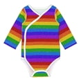 thumbnail image 1 of Xecao Colorful Glitter Rainbow Print Baby unisex-baby Cotton Long-sleeve Bodysuits-3 Months, 1 of 6