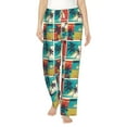 thumbnail image 1 of Xecao Colorful Hawaii Palms Women's Straight Lounge Pajama Pants: The Epitome of Relaxed Sleepwear, 1 of 9