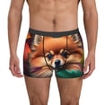 thumbnail image 1 of Xecao Colorful Leaf Chihuahua Print Men's Underwear Boxer Briefs Pack - Your ComfortSoft, Moisture-Wicking, and Breathable Choice for Men's Underwear-X-Large, 1 of 5