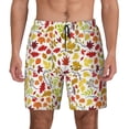 thumbnail image 1 of Xecao Colorful Leaves for Men's Swimming Trunks Swim Trunks Quick Dry Swim Shorts with Mesh Lining Funny Swimwear Bathing Suits, 1 of 9