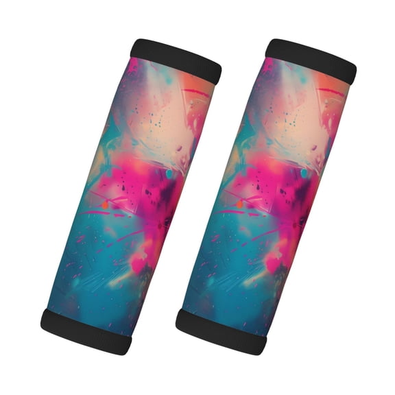 Xecao Colorful Lightbulb Abstract Print 2 Pack Luggage Handles Wrap Grips Identifiers Bright Luggage Markers, Unique Travel Essentials,Bright Luggage Markers