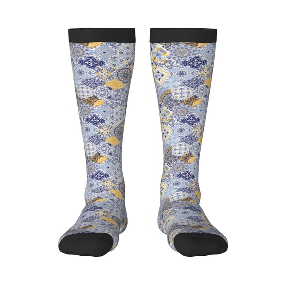 Xecao Colorful Mandalas Print Compression Socks for Both Men And Women for Running, Travel, Flight, Nurse