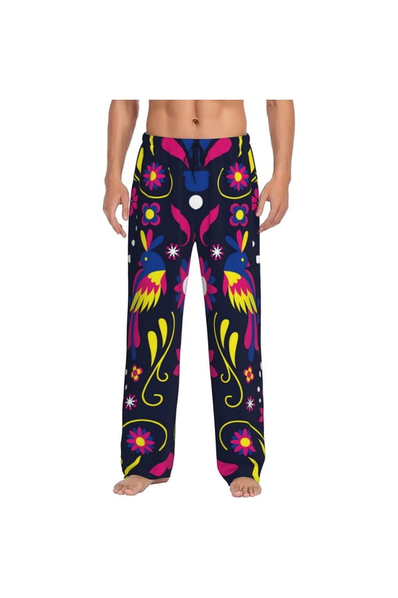 Colorful Mexican Men's Straight Lounge Pajama Pants: The Ultimate in Comfortable Sleepwear