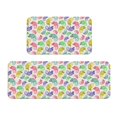 thumbnail image 1 of Xecao Colorful Pattern With Cute Chameleons Patten Kitchen Rugs and Mats Sets,2 Pieces Non-Slip Washable Rugs, Kitchen Mat for Floor,Suit for Kitchen Decor and Accessories, 1 of 1
