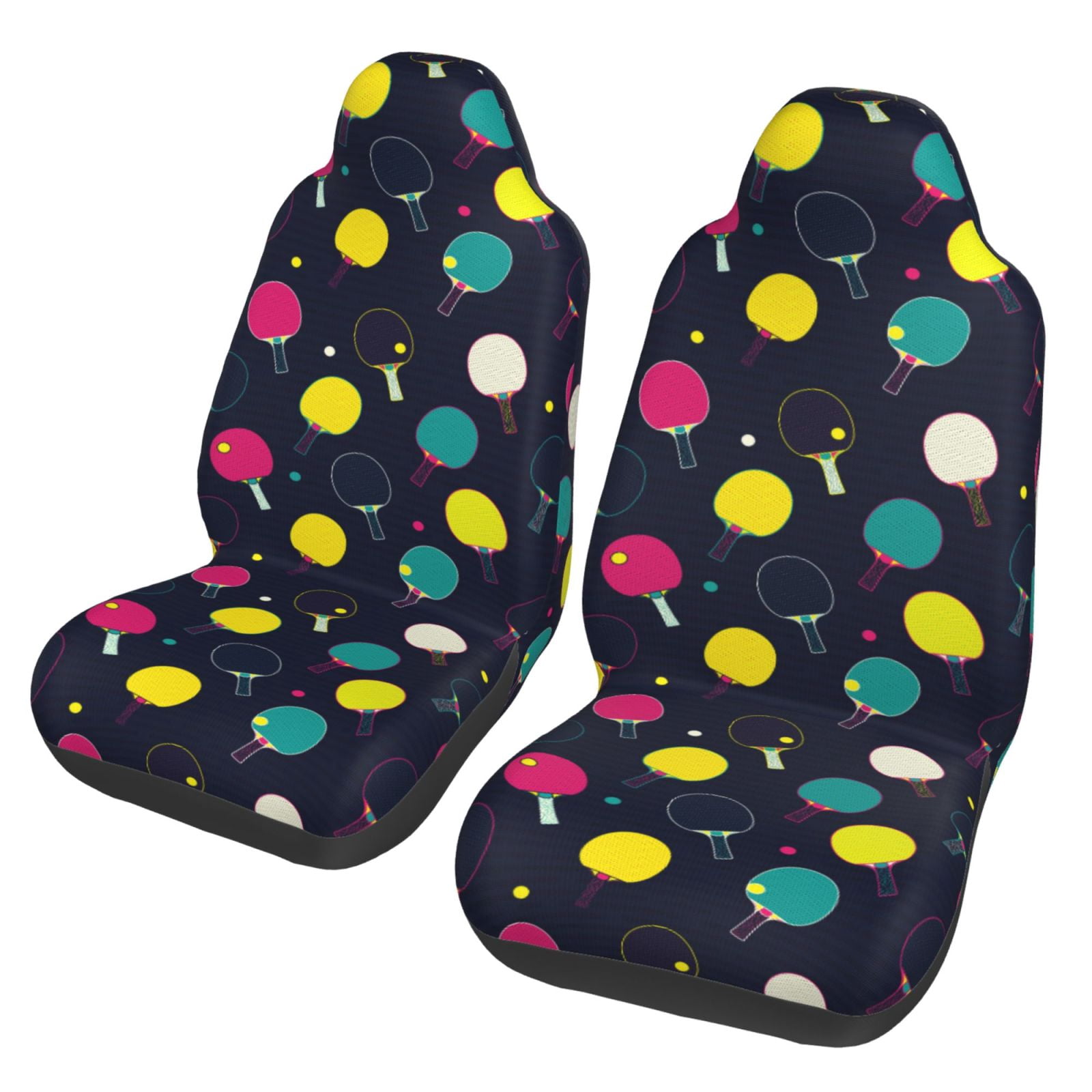 Xecao Colorful Ping Pong Rackets Print Car Seat Cover in That Fits Most ...