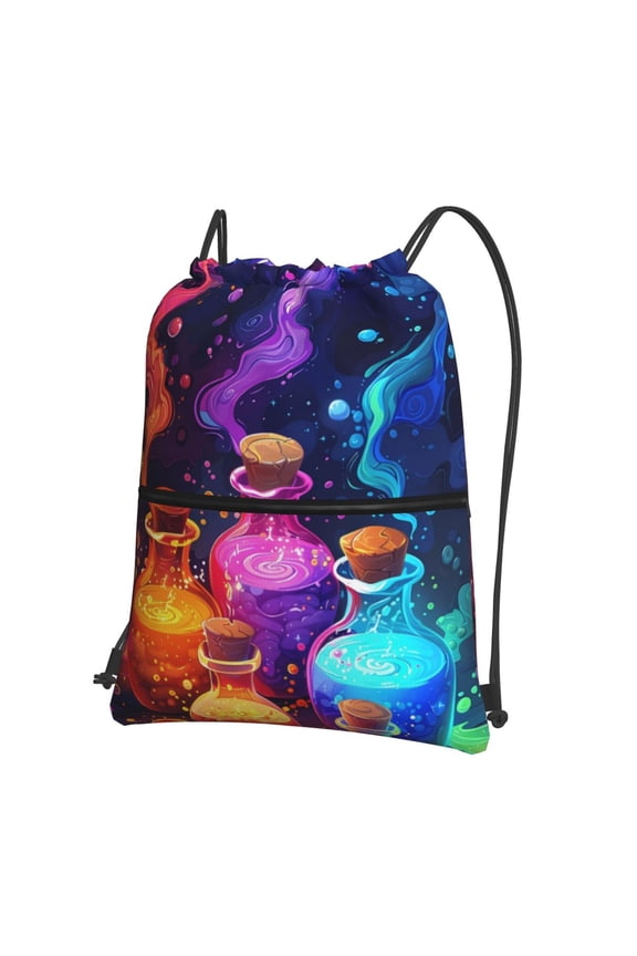 Colorful Potion Bottles Magic for Drawstring Bags,Pull String Backpack Bags,String Bag Sackpack