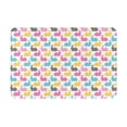 thumbnail image 1 of Xecao Colorful Rabbit print Flannel Mat: Non-slip, 16x24in. Ideal for kitchen, bedroom, bath & living room., 1 of 1