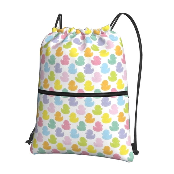 Xecao Colorful Rubber Duck for Drawstring Bags,Pull String Backpack Bags,String Bag Sackpack
