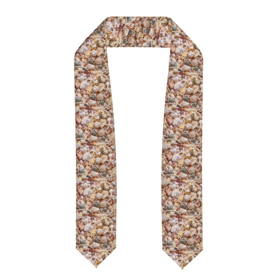 Xecao Colorful Seashells Print Graduation Shawl Stole Honor Stole Adult 72" Academic Commencements