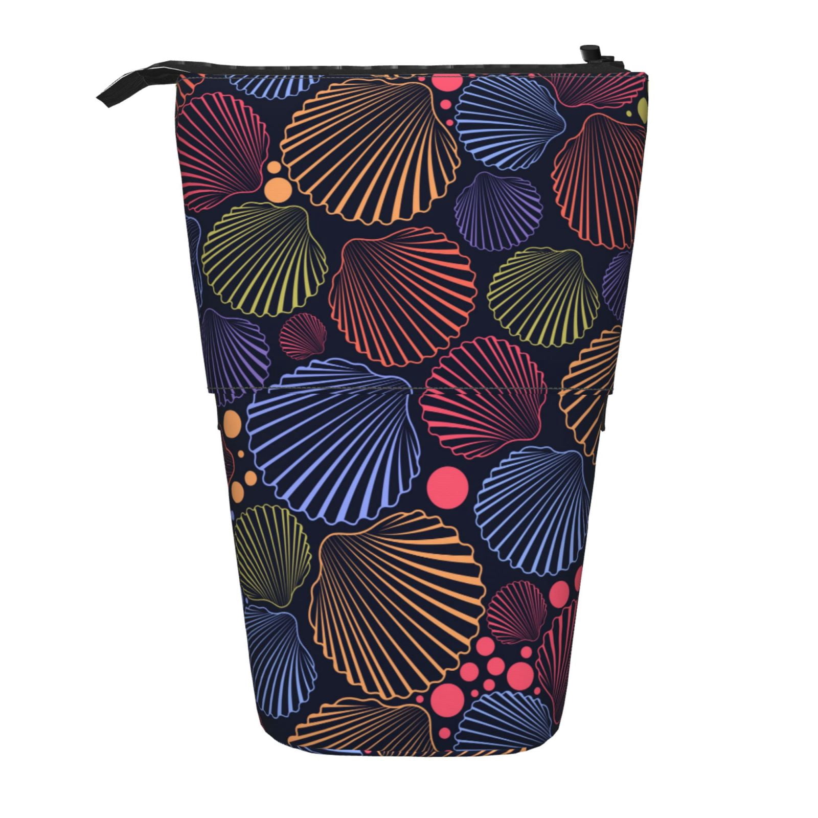 Shell Organization Pen Xecao Colorful Shells Print Telescopic Pencil Bag Pen Holder Pop Up ...