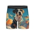 thumbnail image 1 of Xecao Colorful Sky Puppy Print Boxer Briefs for Men's Stretch Moisture-Wicking Underwear, Mid-Rise Classics breathable fabric, 1 of 7