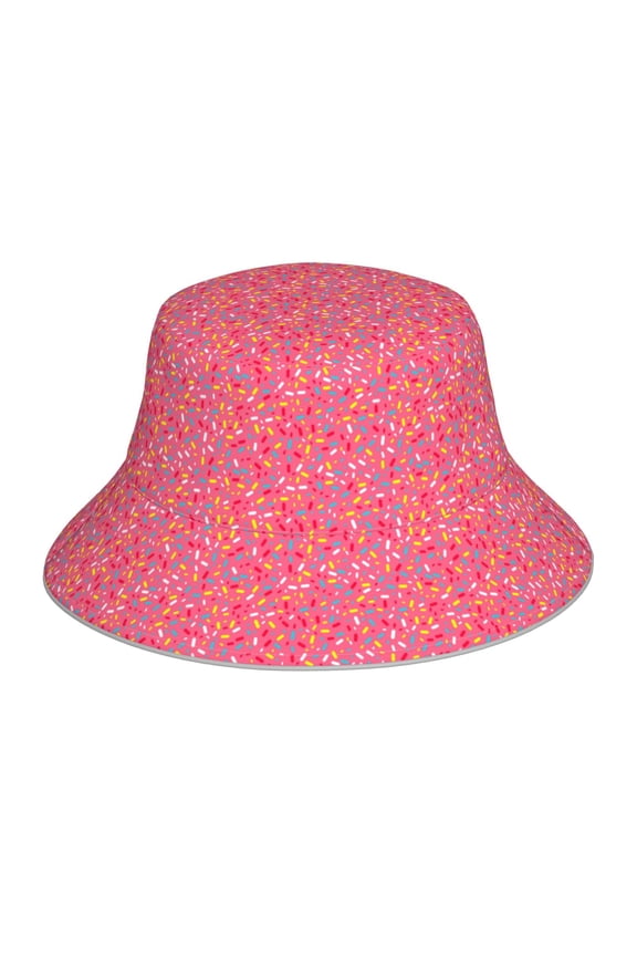 Colorful Sprinkles Donuts Print Men and Women Night Reflective Hat Runner Cap Visor Bucket Hat Boonie Cap