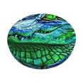thumbnail image 1 of Xecao Colorful Stained Glass Crocodile Print Stool Covers Offer Stylish, Washable Protection for PU Round Bar Stools, Perfect for Home or Commercial Use.-13 inch, 1 of 7